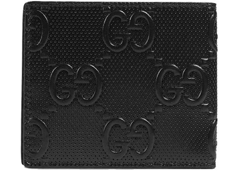 gucci embossed black bag|Gucci gg embossed wallet.